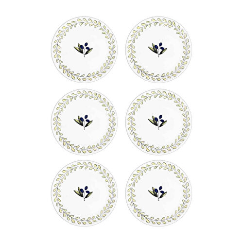 The Mia Olivos Yemek Tabağı 6lı Set 20 Cm Ovs0012