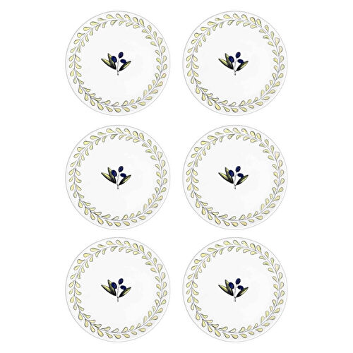 The Mia Olivos Servis Tabağı 6lı Set 26 Cm Ovs0004