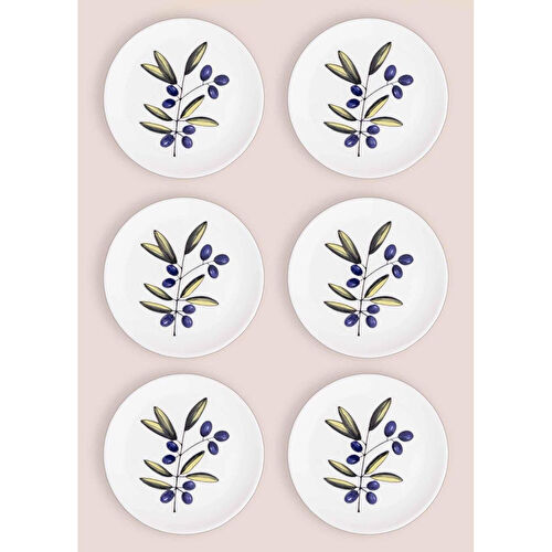 The Mia Olivos Servis Tabağı 6lı Set 26 Cm Ovs0003