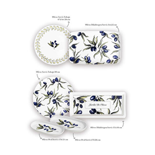 The Mia Olivos Kahvaltı Takımı 6 Kişilik 15 Parça Set 2 The Mia Olivos Kahvaltı Takımı 6 Kişilik 15 Parça Set 2