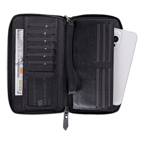 Bloominbag Bloomporter Obsidian Black Hakiki Deri Telefon Bölmeli Cüzdan Bloominbag Bloomporter Obsidian Black Hakiki Deri Telefon Bölmeli Cüzdan