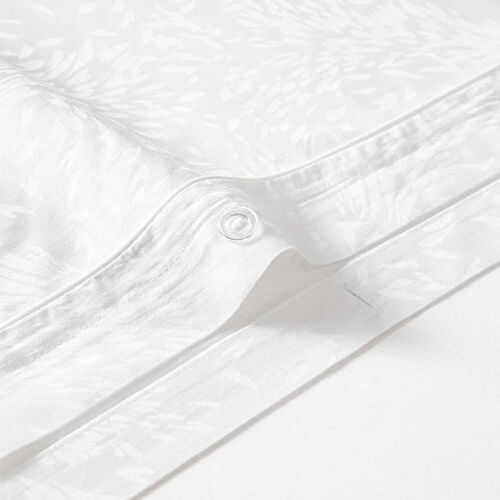 Penelope %100 Pamuk Saten Nevresim Seti 200x220 Cm Beyaz - Plume Serisi