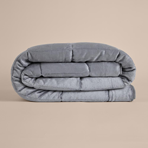 Penelope Tek Kişilik Çift Taraflı Welsoft Yorgan Gri 155x215 Cm - Velour Serisi
