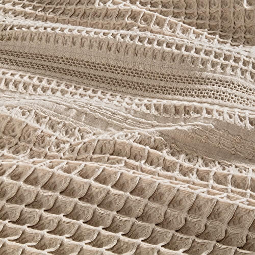 Penelope %100 Pamuk Dokuma Yatak Örtüsü 240x250 Cm Taş - Belinda Serisi