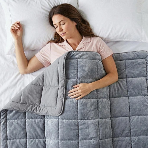 Penelope Çift Kişilik Çift Taraflı Welsoft Yorgan Gri 195x215 Cm - Velour Serisi