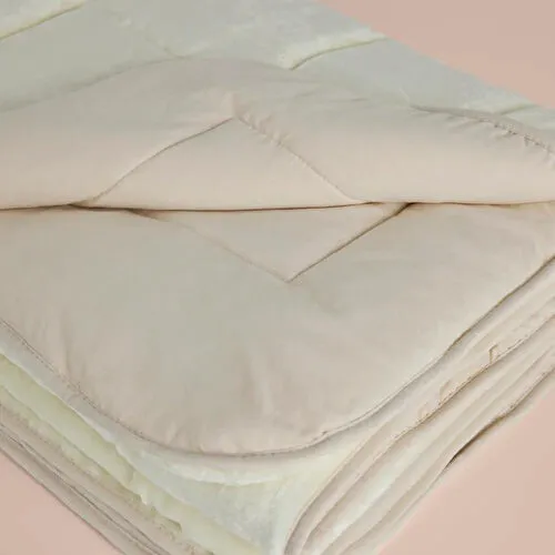 Penelope Çift Kişilik Çift Taraflı Welsoft Yorgan Krem 195x215 Cm - Velour Serisi