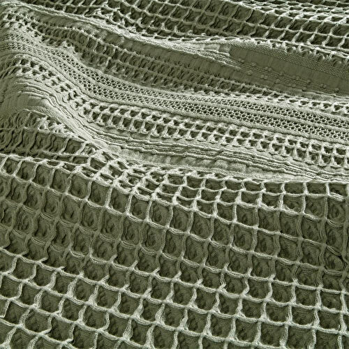 Penelope %100 Pamuk Dokuma Yatak Örtüsü 240x250 Cm Yeşil - Belinda Serisi