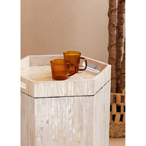 The Mia Sedef Tabure Yan Sehpa 38x33x47 Cm Tlc0131