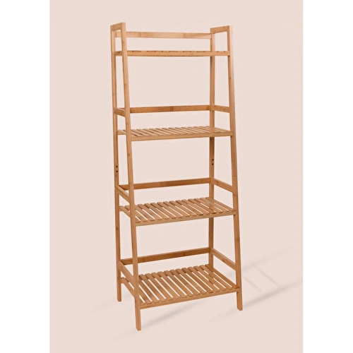 The Mia Bambu 4 Katlı Düzenleyici Dolap Raf 120x49x32 Cm