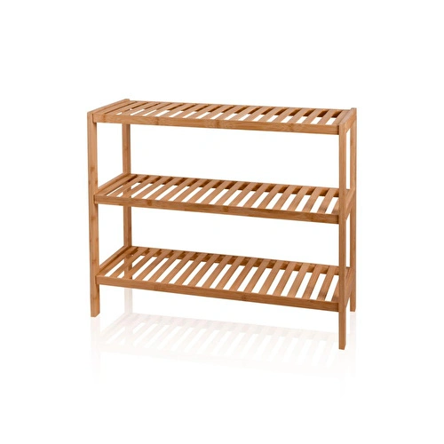 The Mia Bambu 3 Katlı Düzenleyici Dolap Raf Ayakkabılık 70x59x26 Cm