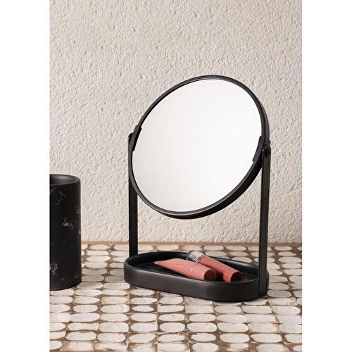 The Mia Marble Makyaj Aynası Siyah 18x10x25 Cm