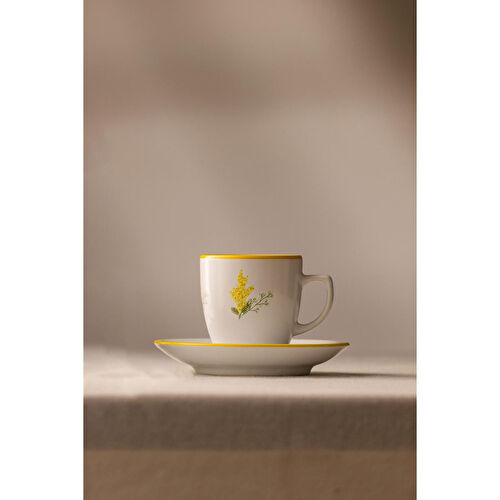 Rakle Mimoza Seramik 2'li Kahve Fincan Takımı 110 Cc