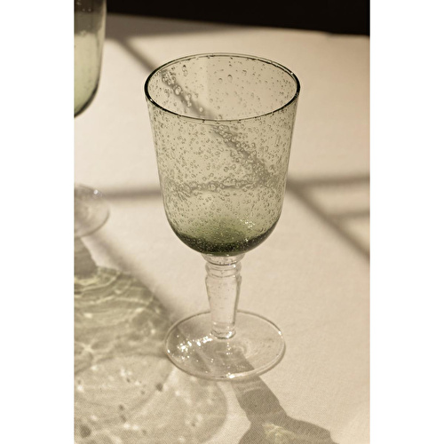 Rakle Rita El Yapımı Kendinden Renkli 2'li Kadeh Seti Yeşil 330 Cc