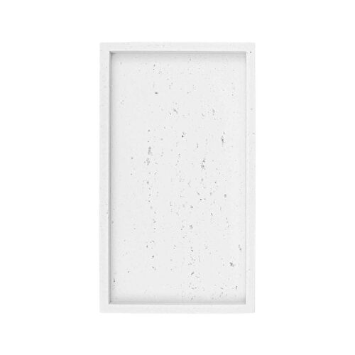 The Mia Travertine Banyo Tepsisi Beyaz 28x16x3 Cm