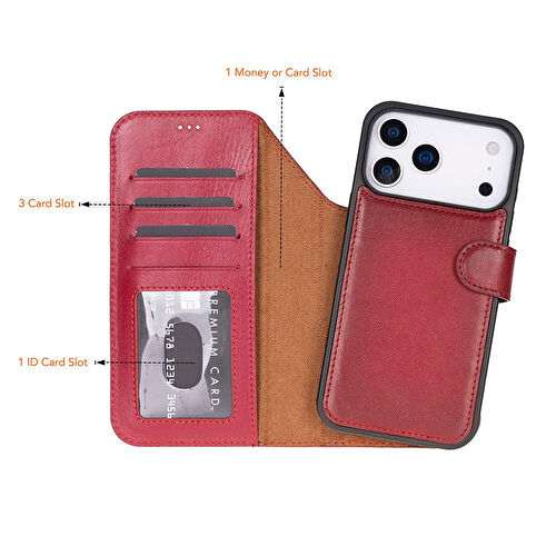 Bloominbag Bloomcase Magic Wallet Crimson Red Apple Iphone 17 Pro (6.3