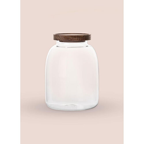 The Mia Ahşap Kapaklı Cam Kavanoz 14x19 Cm Cam0505 The Mia Ahşap Kapaklı Cam Kavanoz 14x19 Cm Cam0505