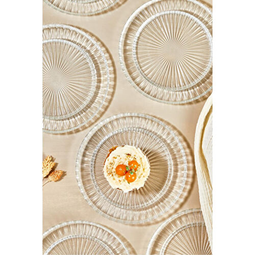 Lora Bianca Riva 6 Parça Pasta/kek/tatlı Tabağı Seti Şeffaf