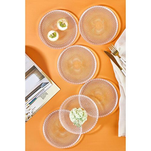 Lora Bianca Mina 16 Cm Pasta Tabağı Seti - 6 Parça Beyaz