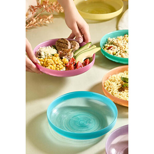 Lora Bianca Ip 21 Cm Rainbow 6 Parça Cam Bowl - Makarna - Salata Kase Seti Çok Renkli Lora Bianca Ip 21 Cm Rainbow 6 Parça Cam Bowl - Makarna - Salata Kase Seti Çok Renkli