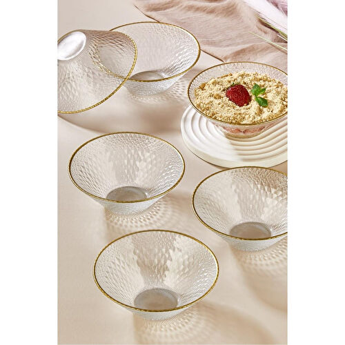 Lora Bianca Fugi 6 Parça Salata/çorba/çerez Kase Seti Şeffaf Lora Bianca Fugi 6 Parça Salata/çorba/çerez Kase Seti Şeffaf