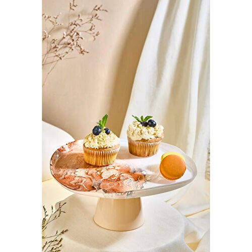 Lora Bianca Nova 28 Cm Ayaklı Pasta Servis Sunum Standı Krem Lora Bianca Nova 28 Cm Ayaklı Pasta Servis Sunum Standı Krem