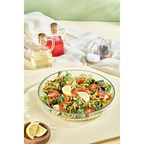 Lora Bianca Icon Salata Kasesi - Cam 24 Cm Şeffaf Lora Bianca Icon Salata Kasesi - Cam 24 Cm Şeffaf