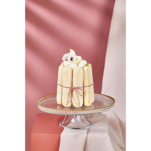 Lora Bianca Paris Pasta/kek/tatlı Sunum Standı 21 Cm Şeffaf