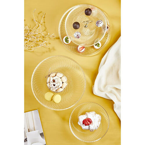 Lora Bianca Diana 5 Parça Pasta/kek/tatlı Sunum Takımı Ve Servis Standı Seti Beyaz