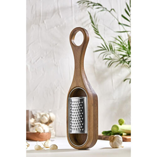 Lora Bianca Akasya Ahşap Paslanmaz Çelik El Rendesi - Hazneli Akasya Ahşap Paslanmaz Çelik El Rendesi - Hazneli