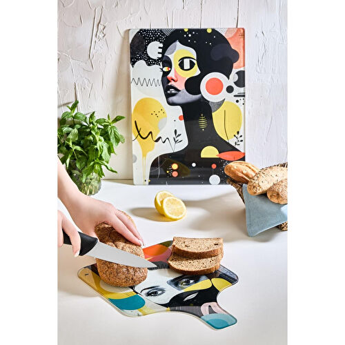 Lora Bianca Future 2'li Cam Kesme Tahtası Seti - 25x35 - Isıya Dayanıklı Kırılmaz Kesme Tahtası