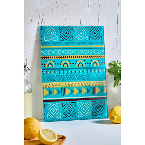 Lora Bianca African Cam Kesme Tahtası - 25x35 - Isıya Dayanıklı Kırılmaz Kesme Tahtası Beyaz