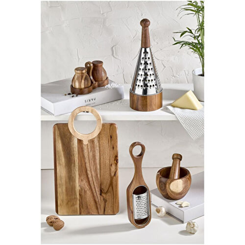 Lora Bianca 5 Parça Akasya Ahşap Set - Dik Rende, Havan, Sarımsak Rendesi, Kesme Tahtası Ve Tuzluk Biberlik Kahverengi Lora Bianca 5 Parça Akasya Ahşap Set - Dik Rende, Havan, Sarımsak Rendesi, Kesme Tahtası Ve Tuzluk Biberlik Kahverengi