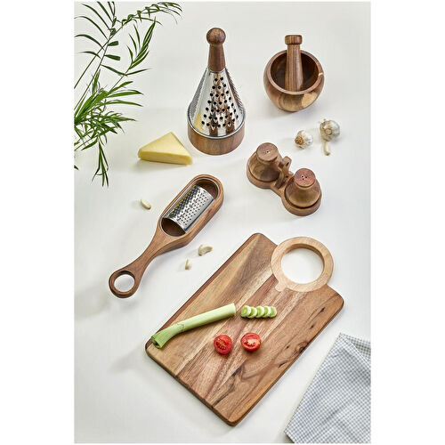 Lora Bianca 5 Parça Akasya Ahşap Set - Dik Rende, Havan, Sarımsak Rendesi, Kesme Tahtası Ve Tuzluk Biberlik Kahverengi Lora Bianca 5 Parça Akasya Ahşap Set - Dik Rende, Havan, Sarımsak Rendesi, Kesme Tahtası Ve Tuzluk Biberlik Kahverengi