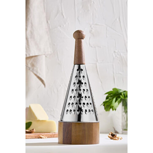 Lora Bianca Akasya Ahşap Saplı Paslanmaz Çelik Rende - Hazneli Akasya Ahşap Saplı Paslanmaz Çelik Rende - Hazneli