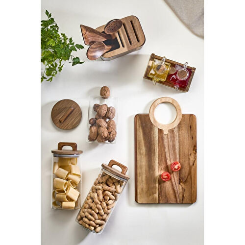 Lora Bianca 11 Parça Tezgah Üstü Akasya Ahşap Set - Kesme Tahtası, Yağdanlık, Kavanoz, Kaşıklık Ve Kaşık Seti Kahverengi Lora Bianca 11 Parça Tezgah Üstü Akasya Ahşap Set - Kesme Tahtası, Yağdanlık, Kavanoz, Kaşıklık Ve Kaşık Seti Kahverengi