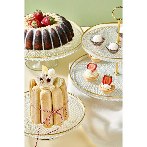 Lora Bianca Mina 5 Parça Pasta/kek/tatlı Sunum Takımı Ve Servis Standı Seti Şeffaf Lora Bianca Mina 5 Parça Pasta/kek/tatlı Sunum Takımı Ve Servis Standı Seti Şeffaf