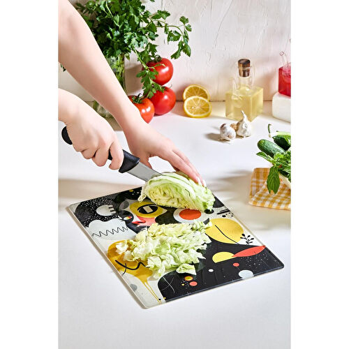 Lora Bianca Future Cam Kesme Tahtası - 25x35 - Isıya Dayanıklı Kırılmaz Kesme Tahtası