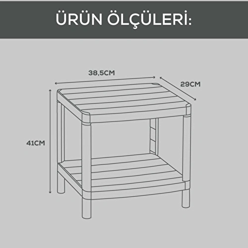 Vienev 2 Katlı Çok Amaçlı Mutfak Ve Banyo Rafı Siyah