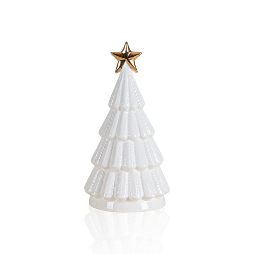 The Mia Dekoratif Led Işıklı Yılbaşı Ağacı Beyaz 10x10x18