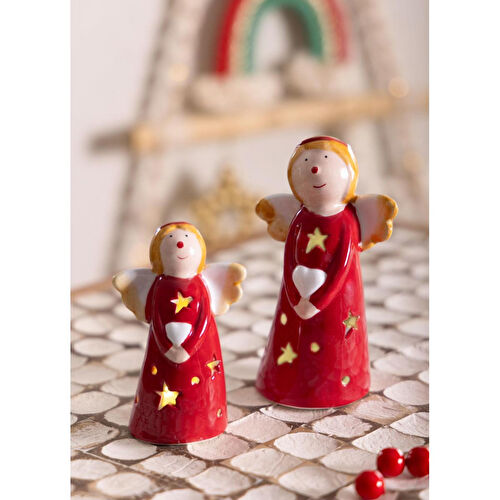 The Mia Dekoratif Yılbaşı Süsü Led Işıklı Melek 7x5x10 Cm