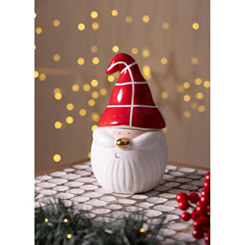 The Mia Yılbaşı Kurabiye Kavanozu Kase 12x12x20 Cm