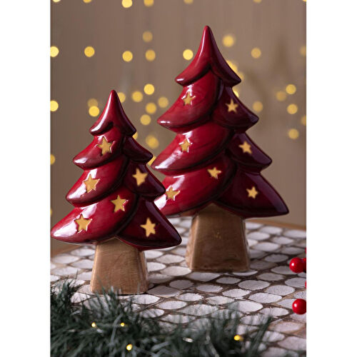 The Mia Dekoratif Led Işıklı Yılbaşı Ağacı 15x7x25 Cm The Mia Dekoratif Led Işıklı Yılbaşı Ağacı 15x7x25 Cm