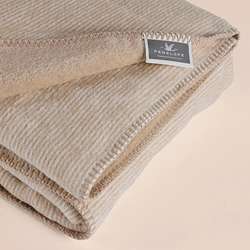 Penelope Verso Pamuklu Tek Kişilik Battaniye 150x200 Cm - Bej Krem Penelope Verso Pamuklu Tek Kişilik Battaniye 150x200 Cm - Bej Krem