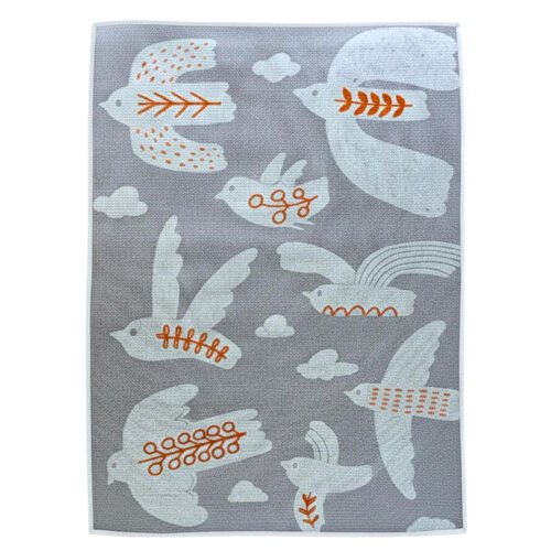 Itsy Bitsy Kids Bird Of Life Gri Yıkanabilir Çocuk Halısı 120x160cm