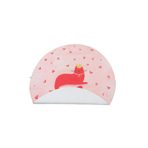 Itsy Bitsy Kids Prenses Kedi Desenli Makinede Yıkanabilir Pamuklu Çocuk Halısı - Qitty of Queen Serisi