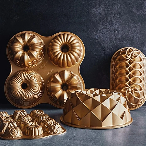 Nordicware Mini Bundt Şekilleri Kalıbı Altın