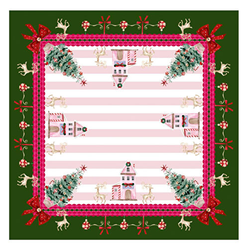 Maxxdeco 140x140 Cm Masa Örtüsü-pink- 12578