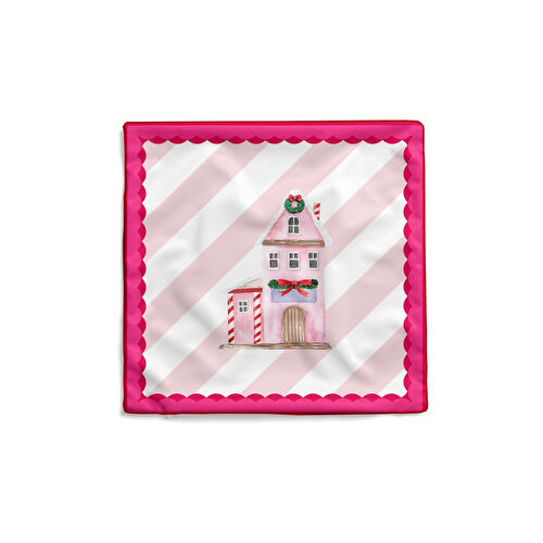 Maxxdeco 43x43 Cm Biyeli Kırlent Kılıfı-pink 12585