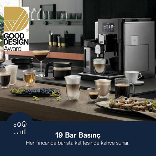 Delonghi Maestosa Çekirdekten Fincana Kahve Makinesi Epam 960.75.glm Delonghi Maestosa Çekirdekten Fincana Kahve Makinesi Epam 960.75.glm