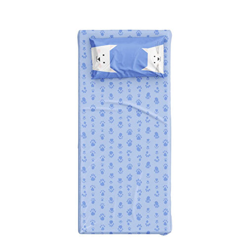 Itsy Bitsy Kids Organik Tek Kişilik Lastikli Çocuk Çarşaf Seti - Pati Desenli - Paws And Claws Serisi